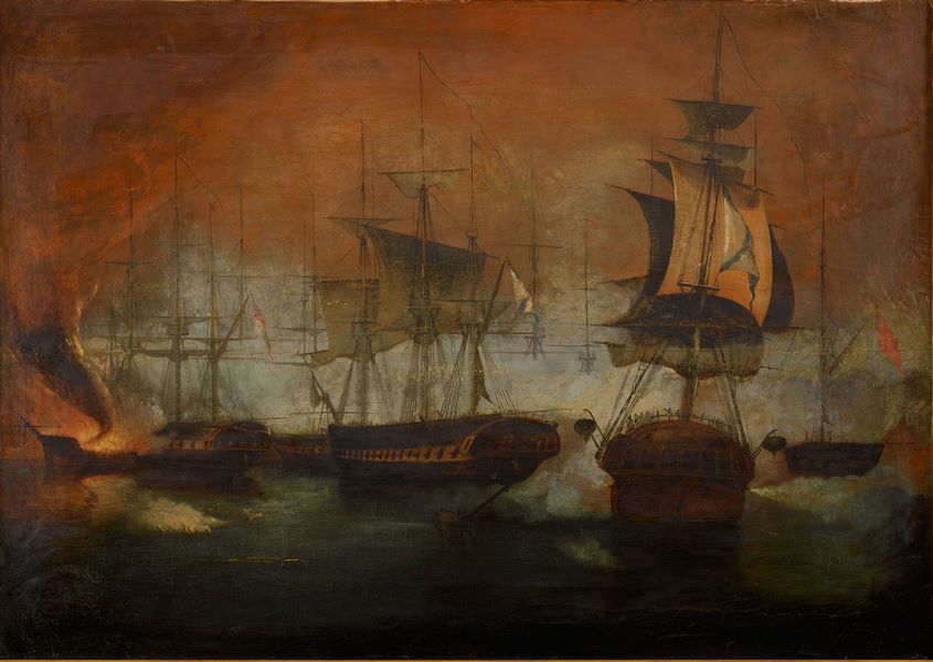 Η ναυμαχία του Ναυαρίνου, έργο αγνώστου, Συλλογή Alpha Bank